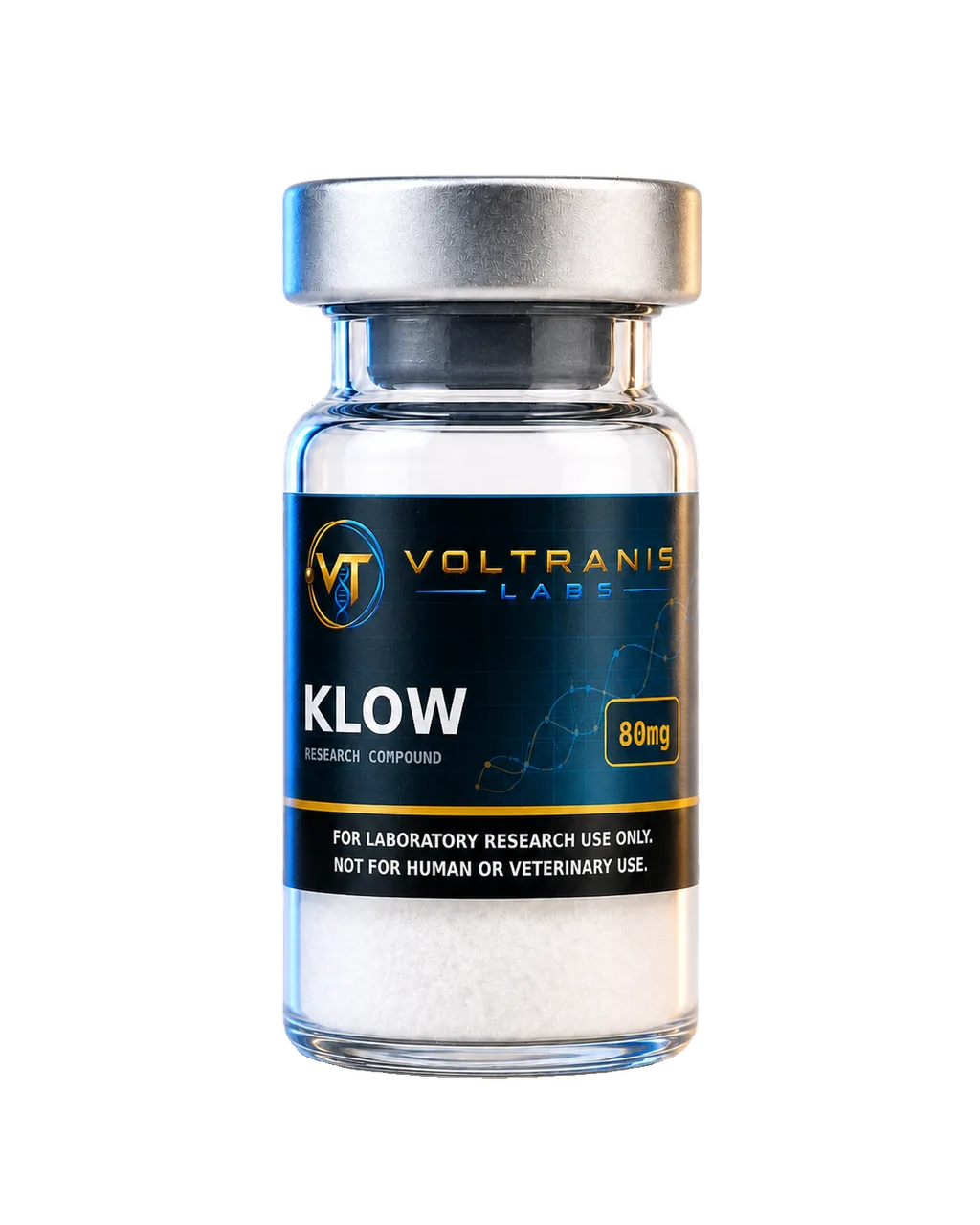 Klow 80mg — labelled vial, product photograph