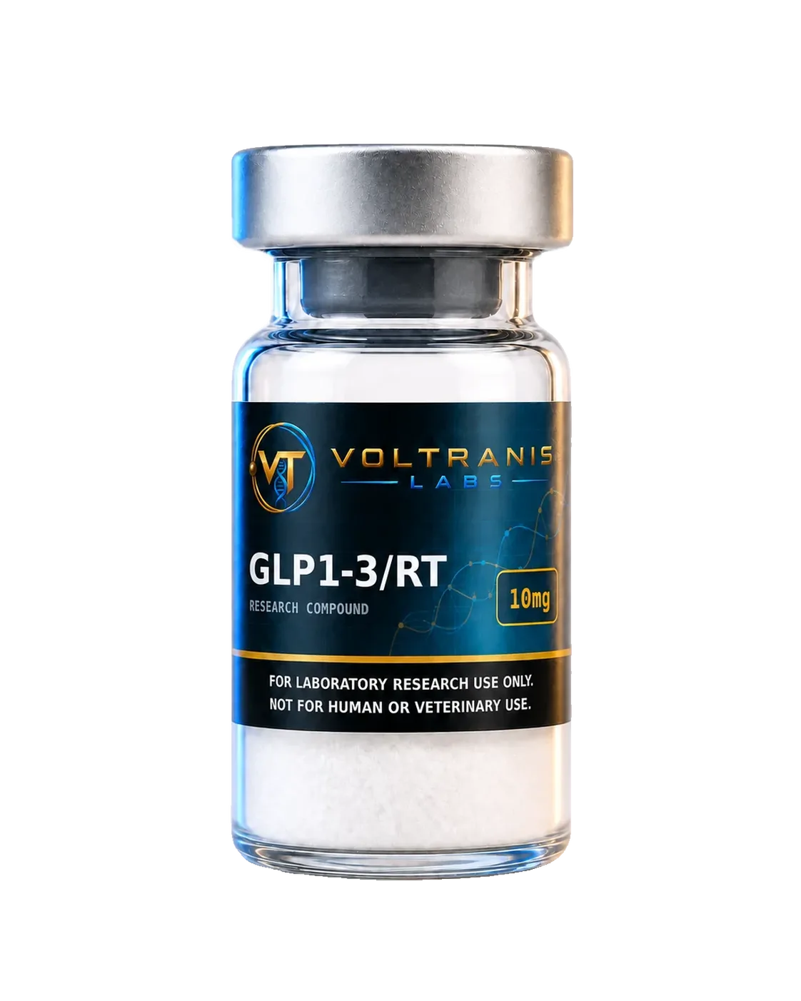 GLP1-3/RT 10mg — labelled vial, product photograph