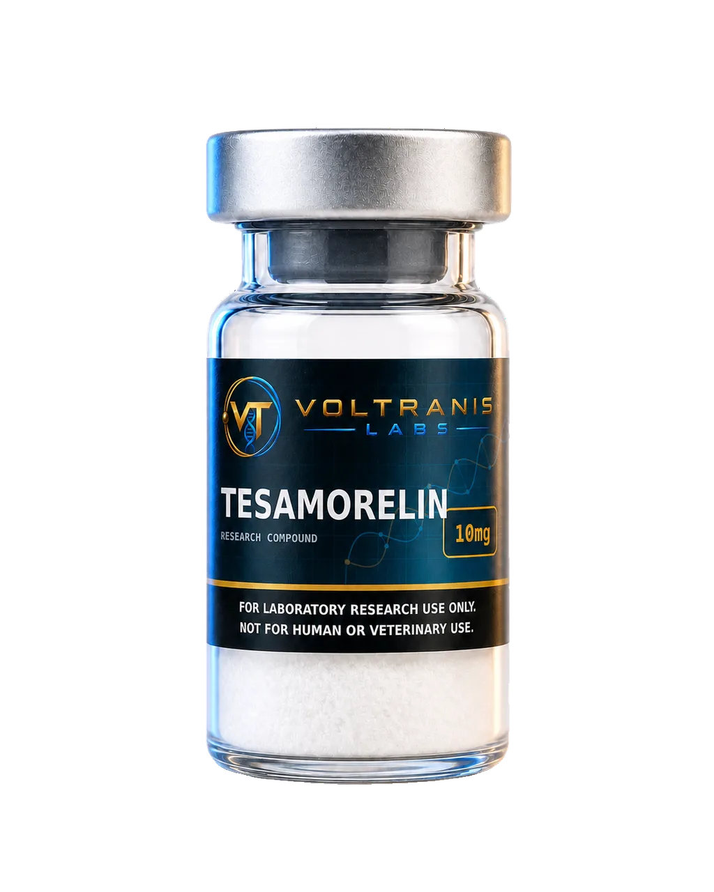 Tesamorelin 10mg — labelled vial, product photograph