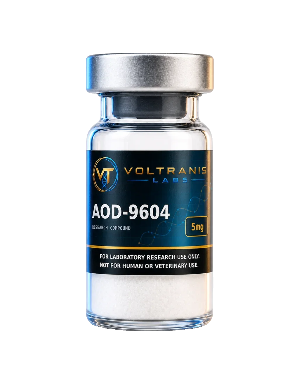 AOD-9604 5mg — labelled vial, product photograph