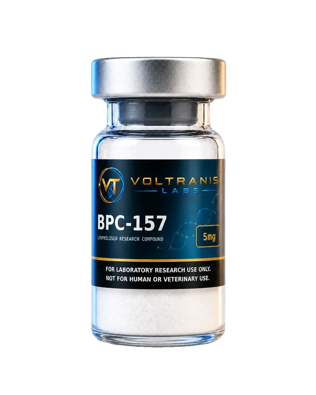BPC-157 5mg — labelled vial, product photograph