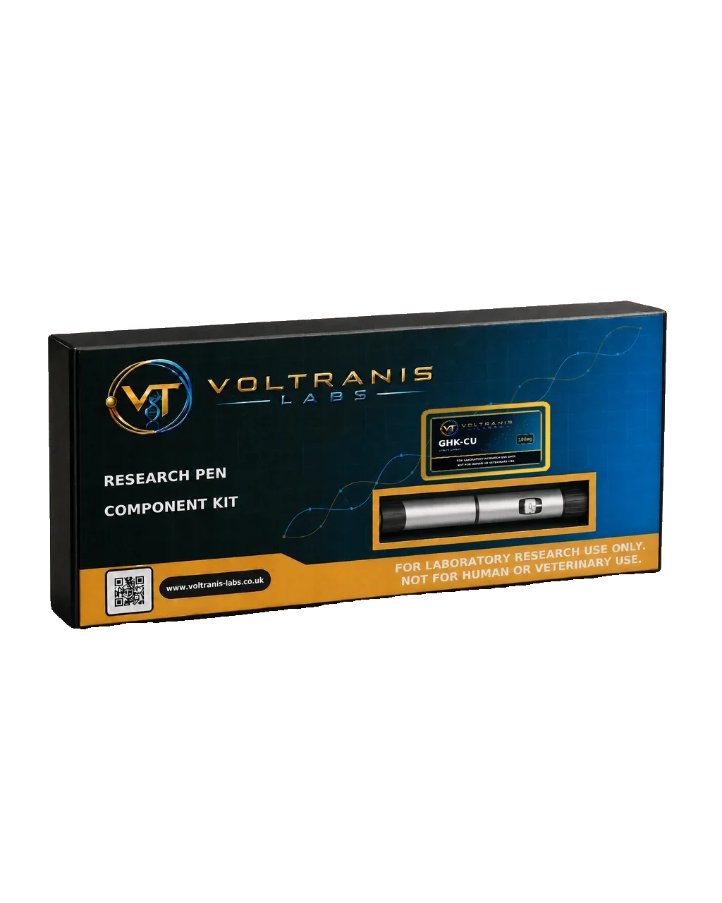 GHK-Cu Dual Cartridge 100mg — labelled pen box, product photograph