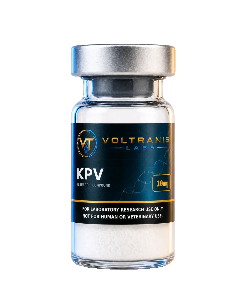 KPV 10mg — labelled vial, product photograph