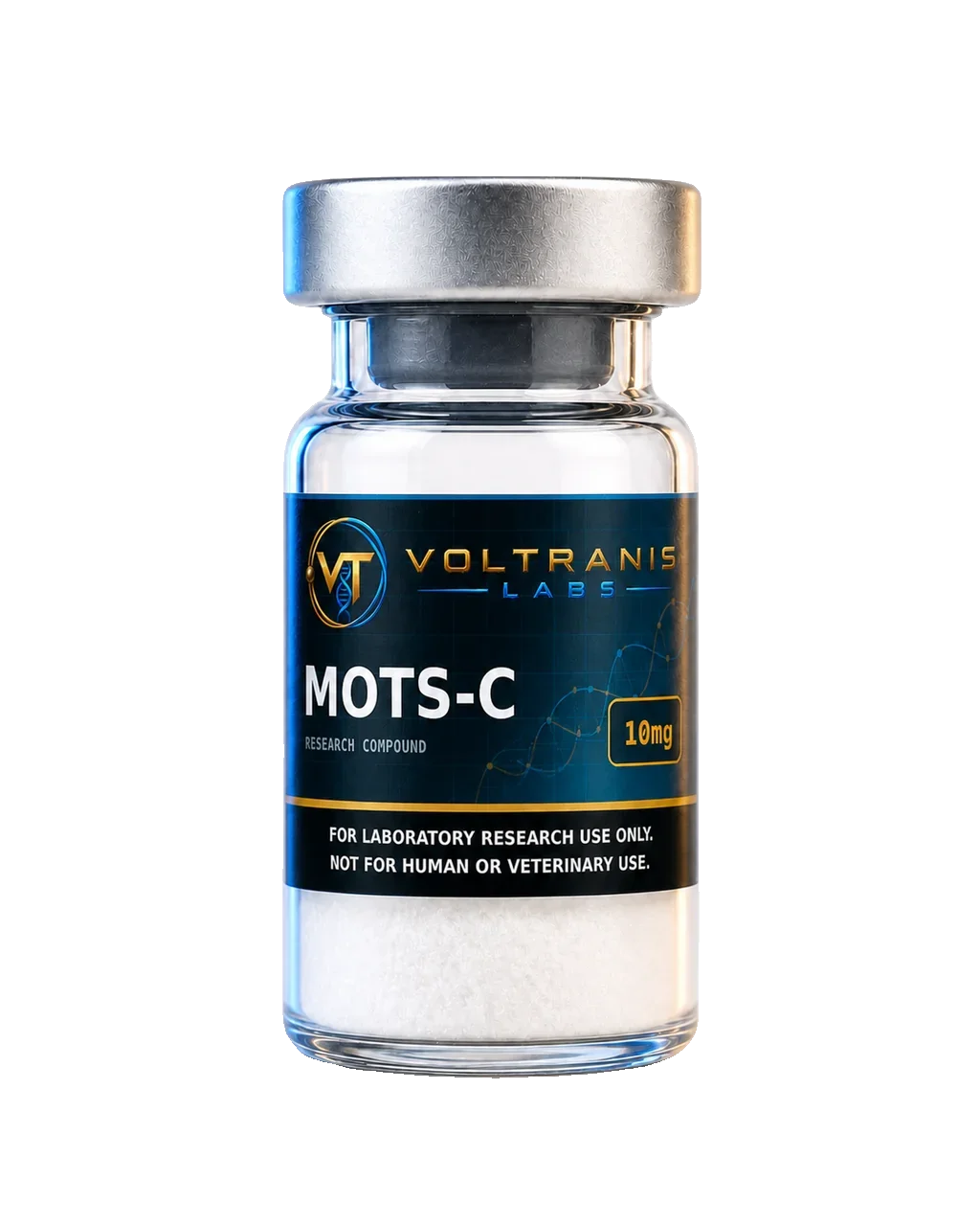 MOTS-C 10mg — labelled vial, product photograph