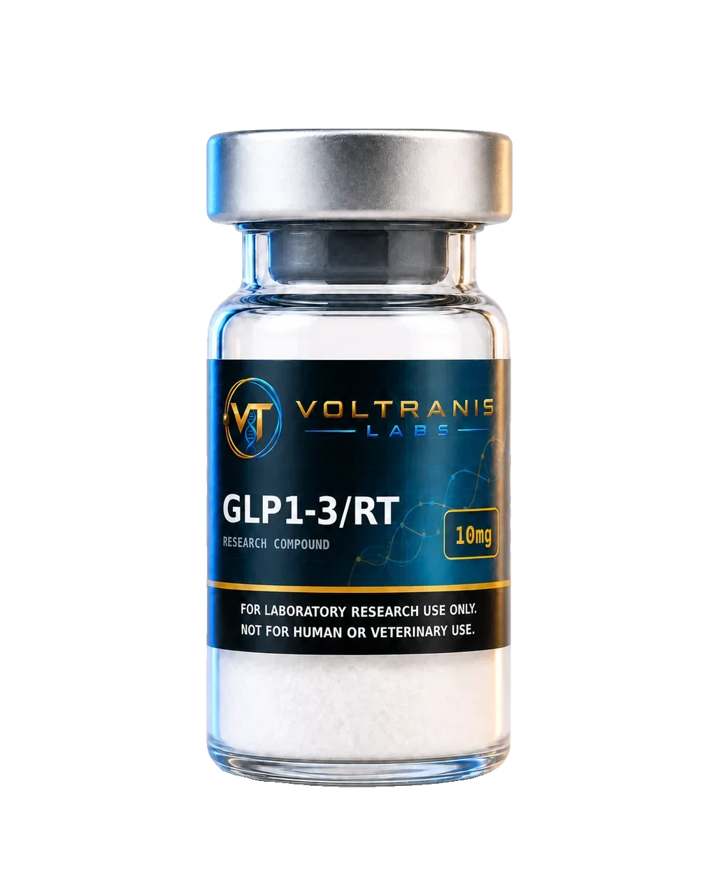 GLP1-3/RT 10mg — labelled vial, product photograph