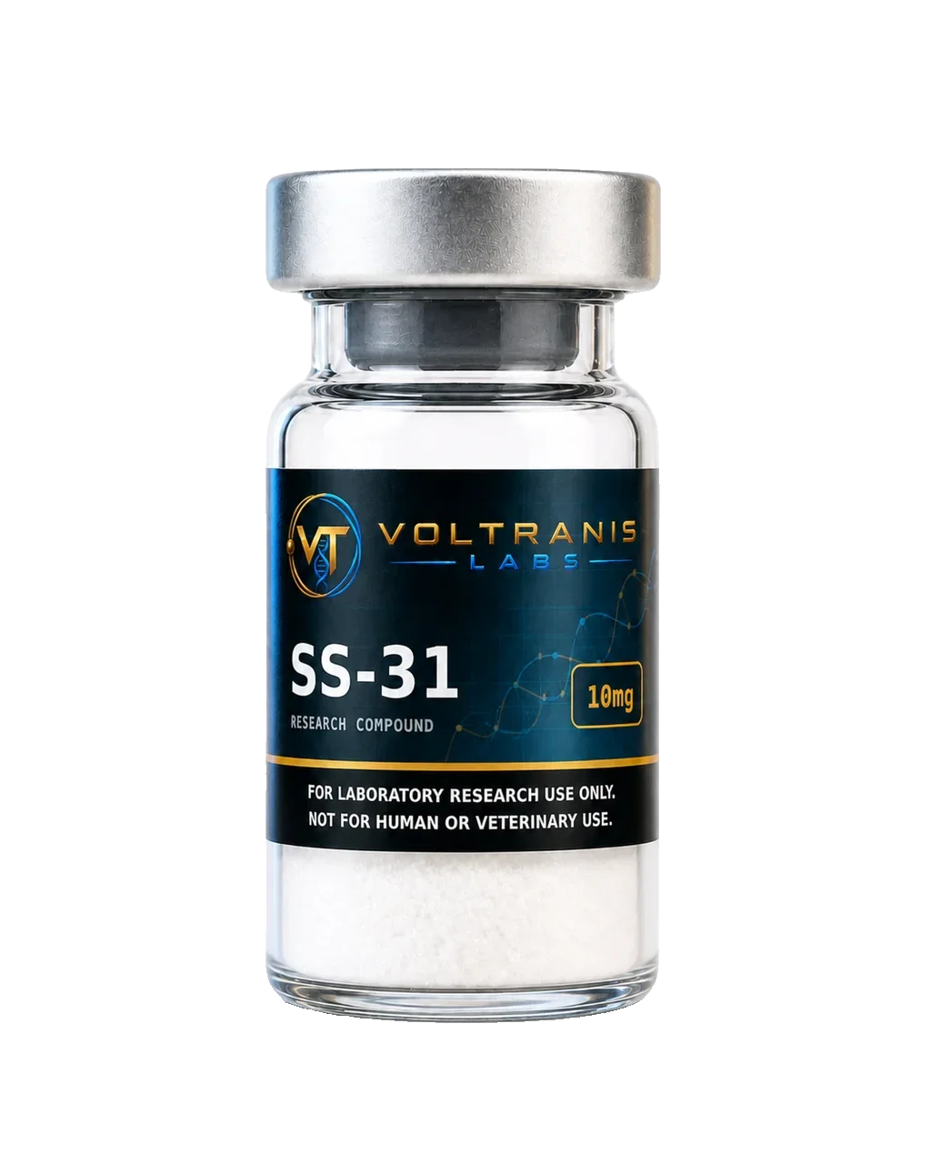 SS-31 10mg — labelled vial, product photograph