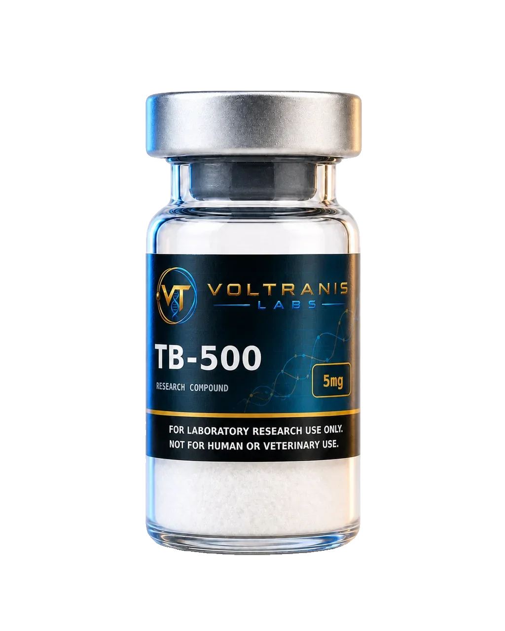 TB-500 5mg — labelled vial, product photograph