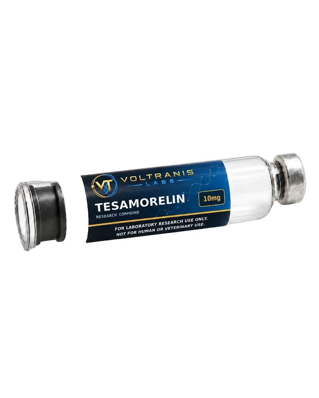 Tesamorelin 10mg — labelled cartridge, product photograph