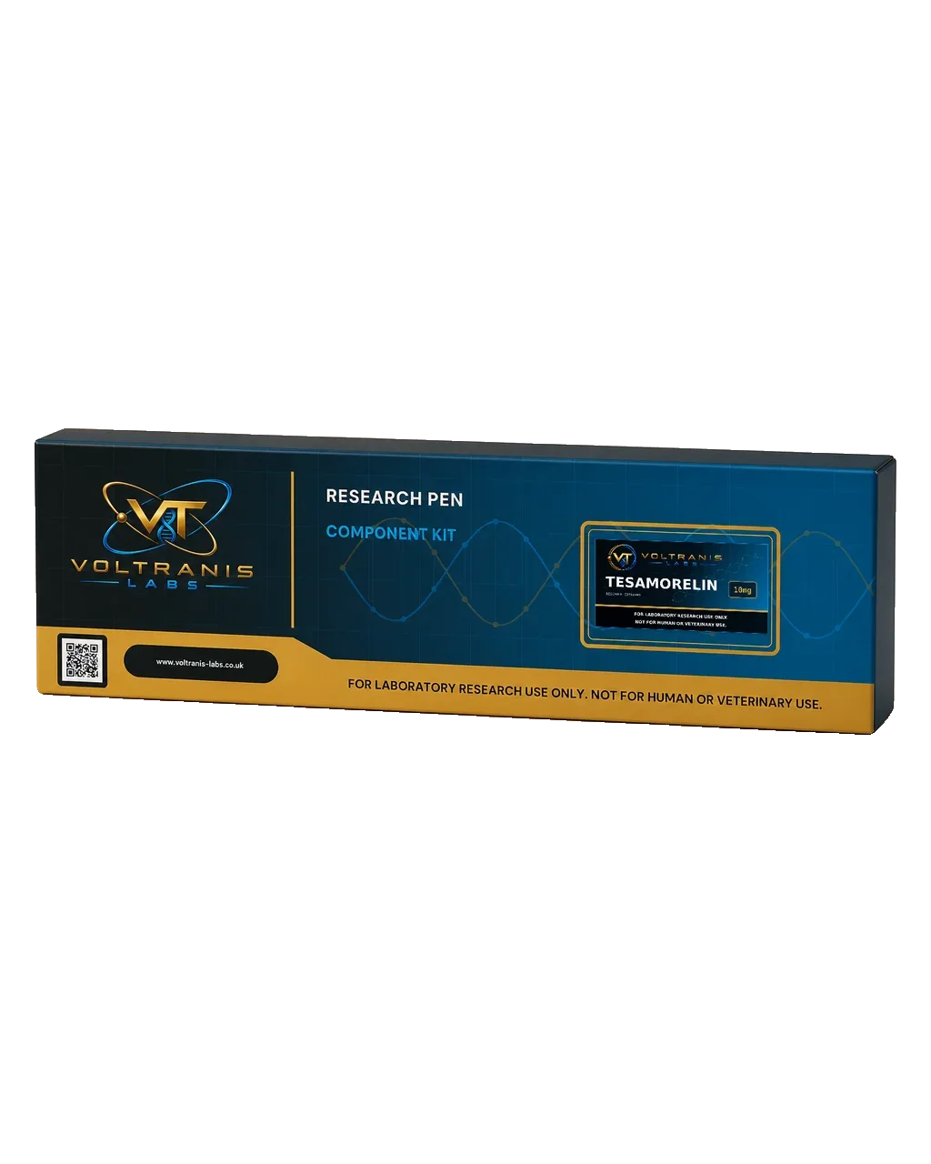 Tesamorelin 10mg — labelled pen box, product photograph