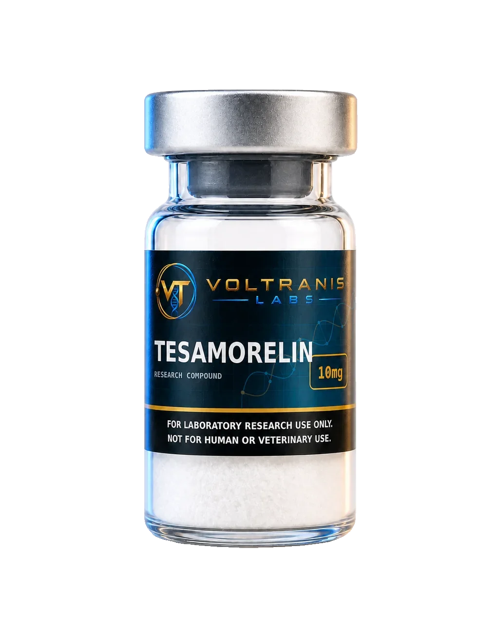 Tesamorelin 10mg — labelled vial, product photograph