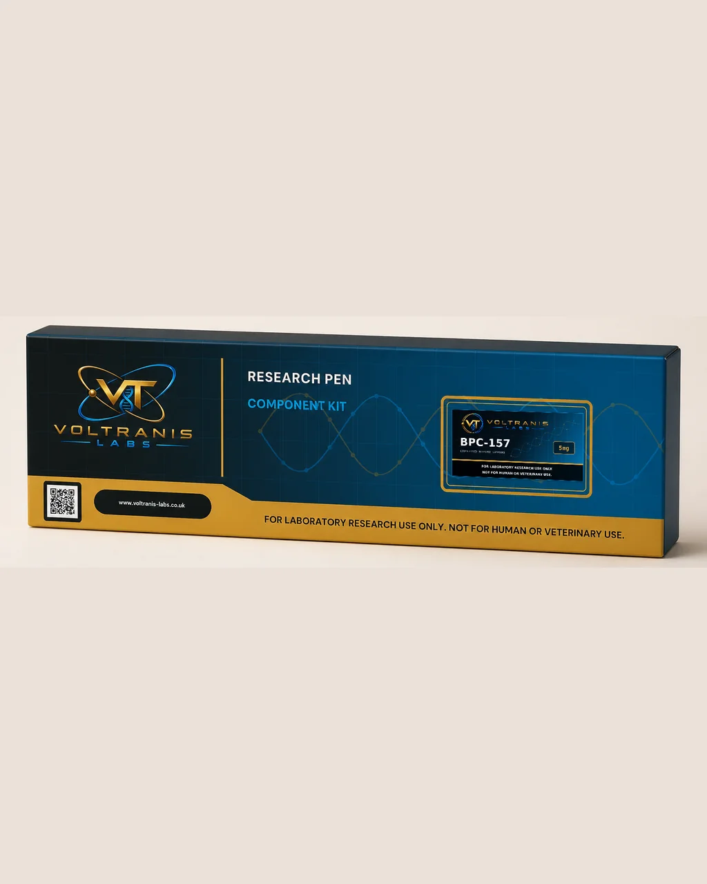 BPC-157 5mg — labelled pen box, product photograph