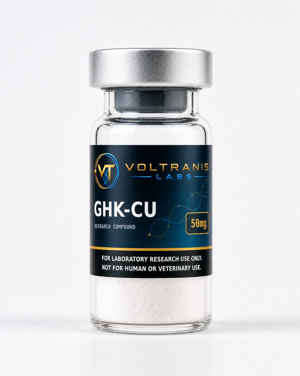 GHK-Cu 50mg — labelled vial, product photograph