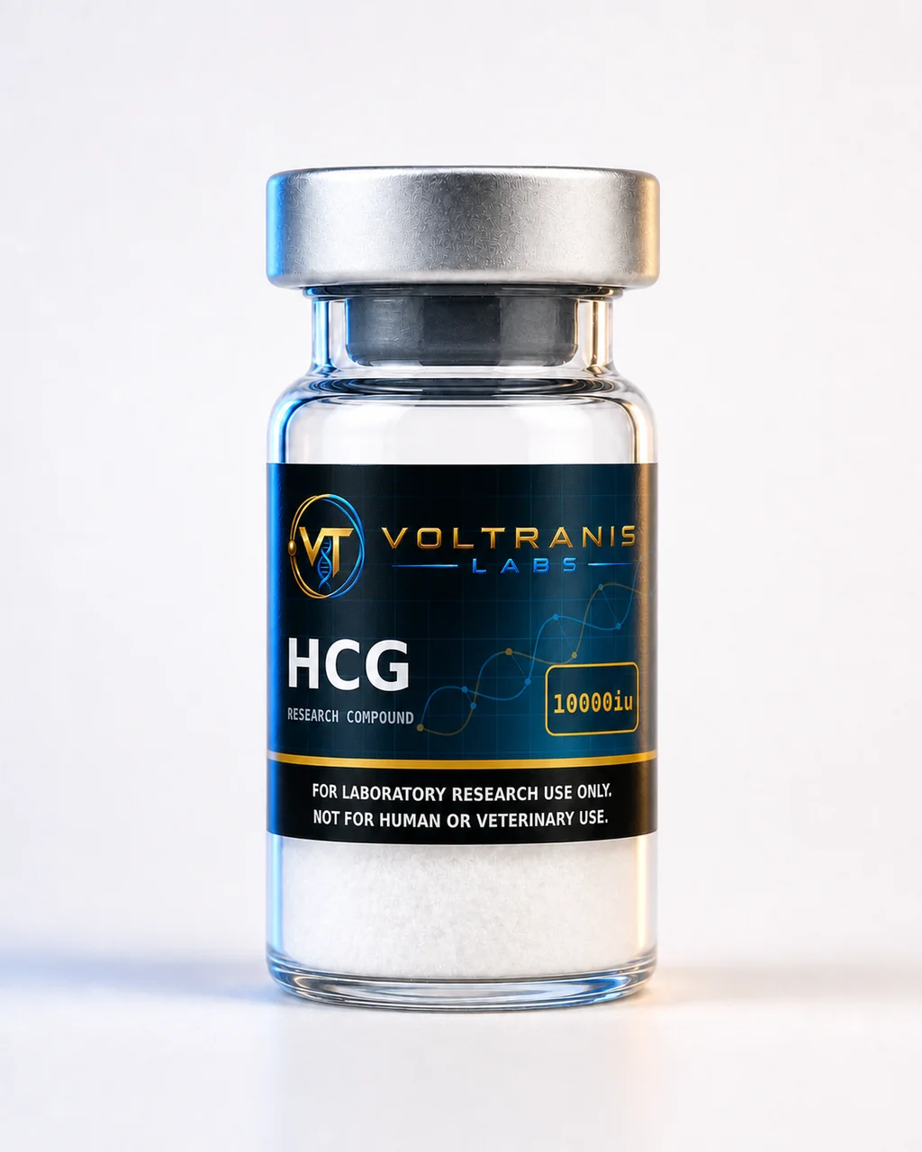 HCG 10000iu — labelled vial, product photograph
