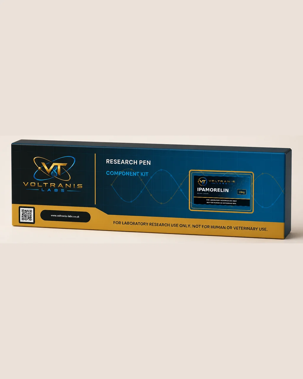 Ipamorelin 10mg — labelled pen box, product photograph