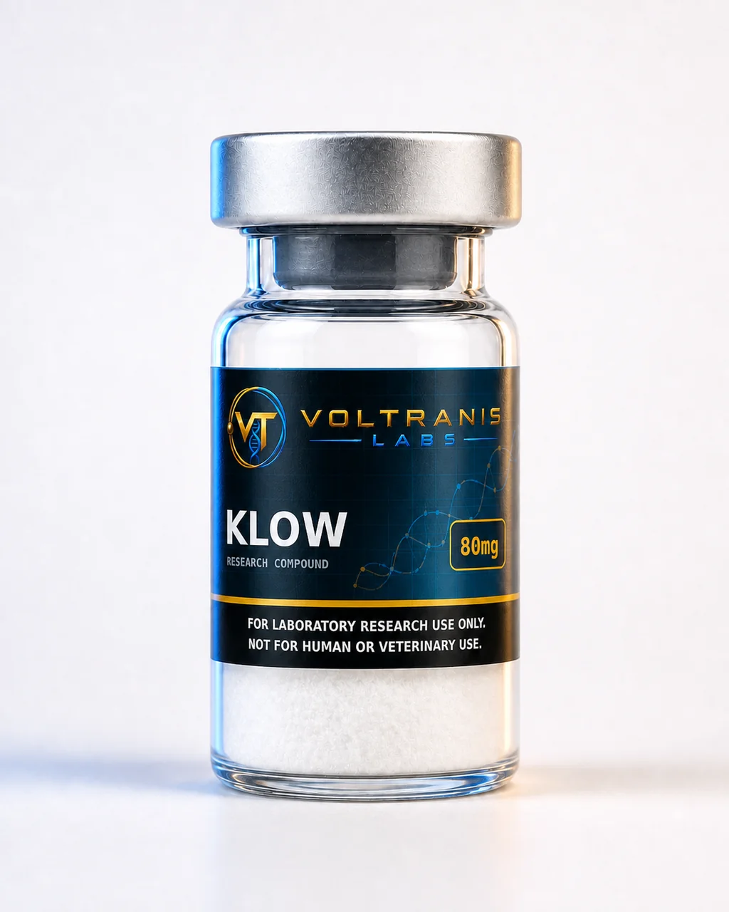 Klow 80mg — labelled vial, product photograph
