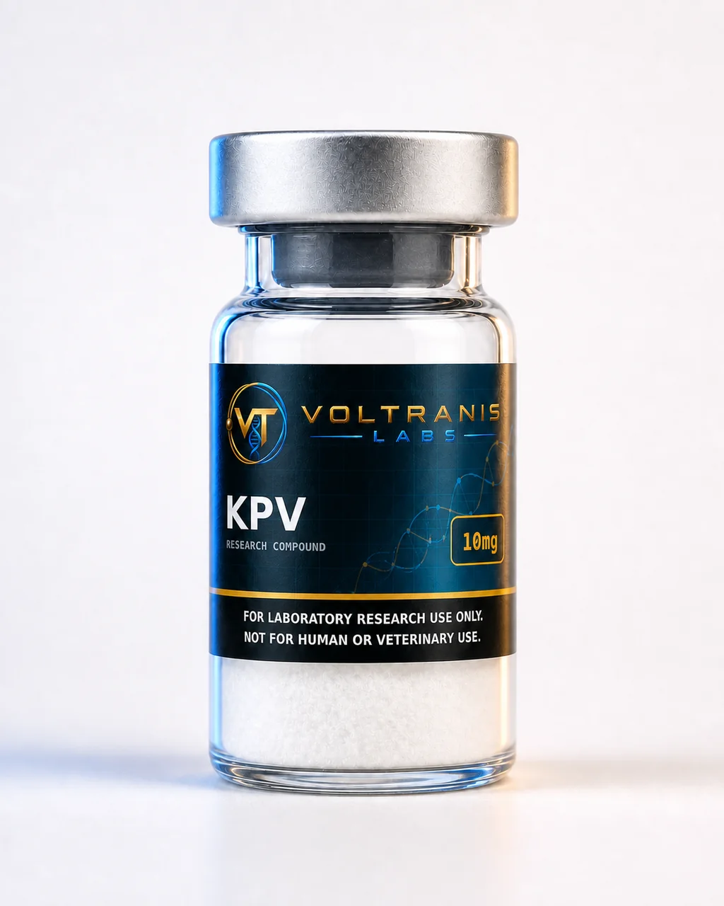 KPV 10mg — labelled vial, product photograph