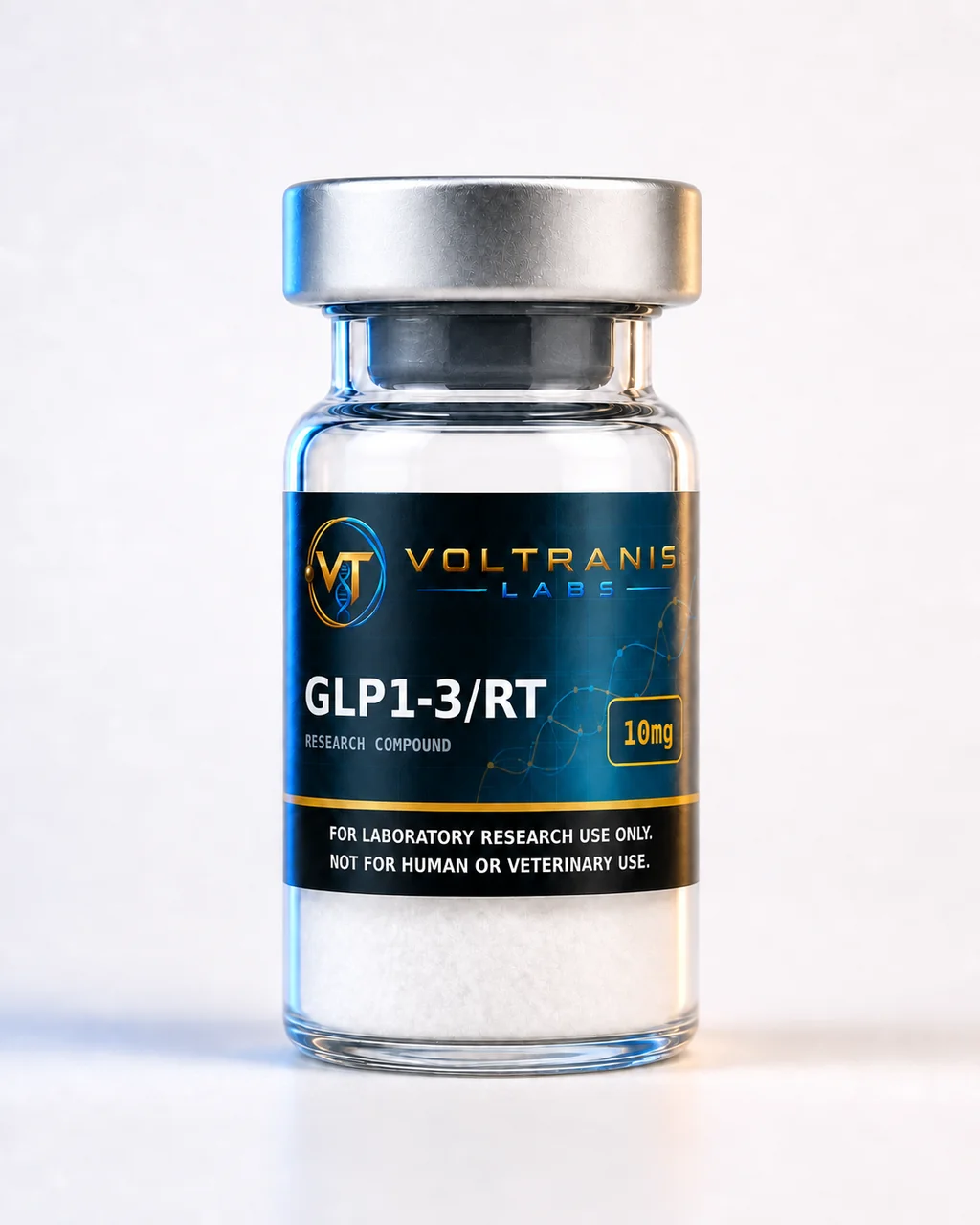 GLP1-3/RT 10mg — labelled vial, product photograph