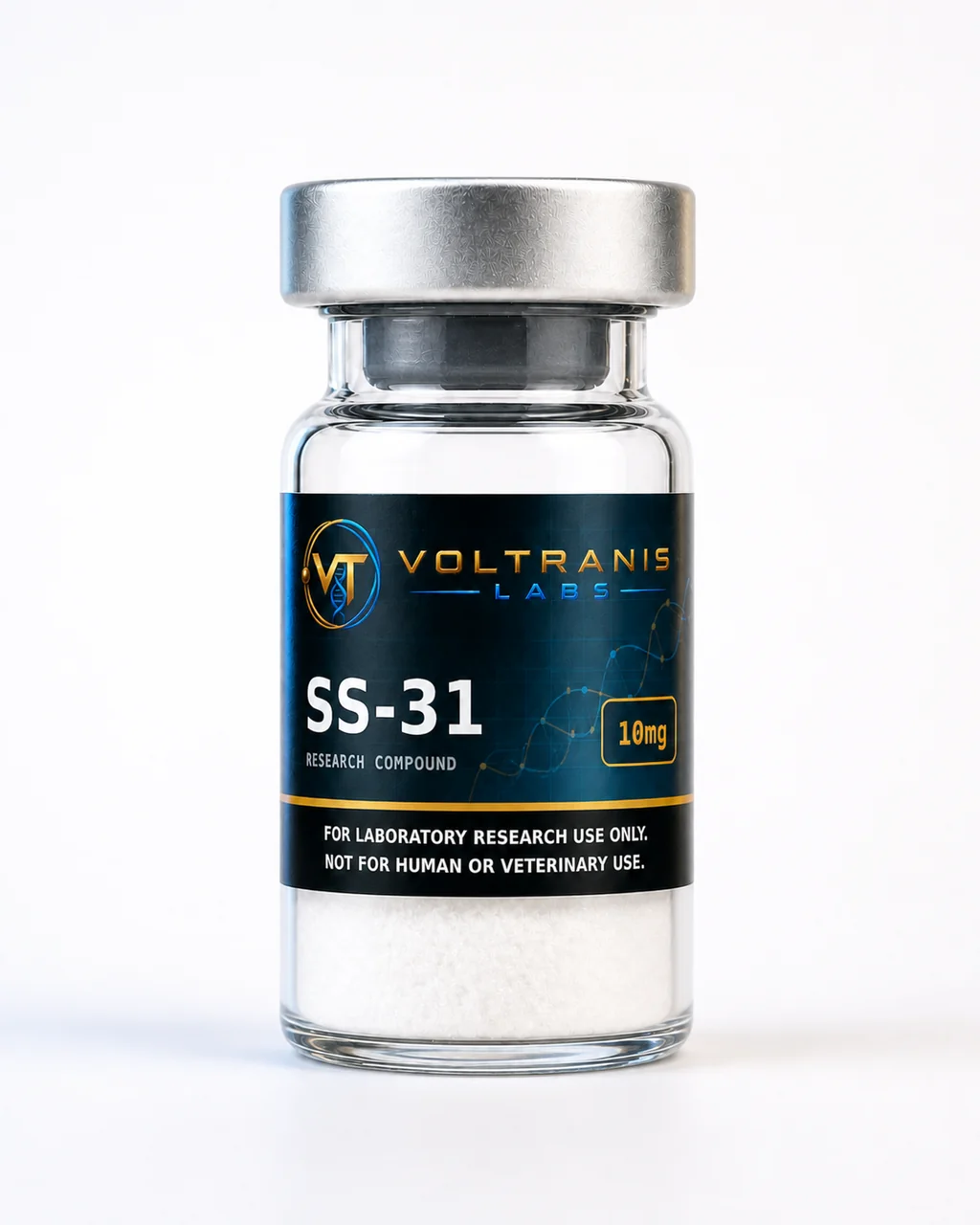 SS-31 10mg — labelled vial, product photograph